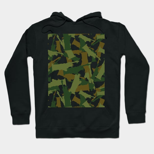 Statue Of Liberty Camouflage Design Hoodie by stadia-60-west